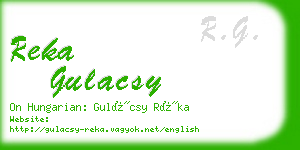 reka gulacsy business card